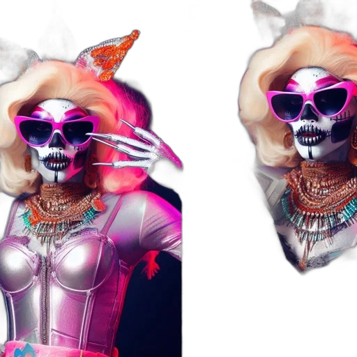 mask, jewelry, concept art, 3d render transparent PNG cut-out