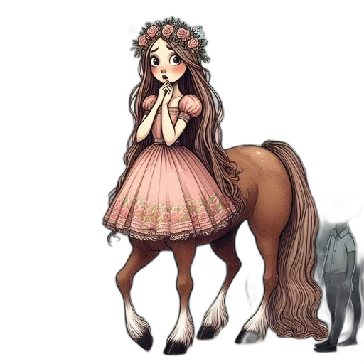 dress, animal, creature, staff transparent PNG cut-out