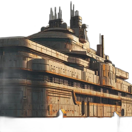 building, crown, concept art, 3d render transparent PNG cut-out