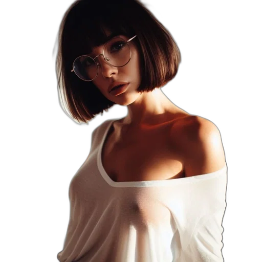 dress, face, jewelry, jacket transparent PNG cut-out