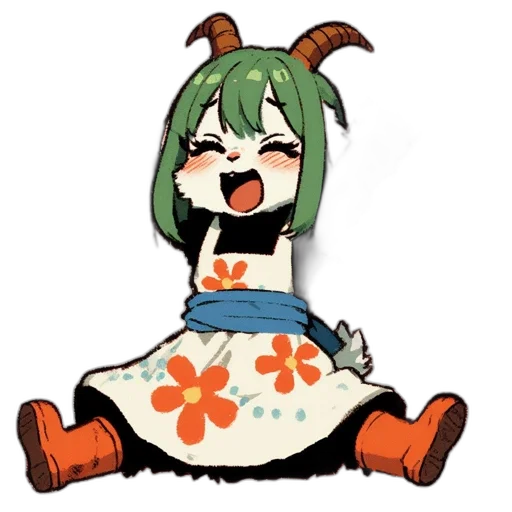 dress, robot, creature, flower transparent PNG cut-out