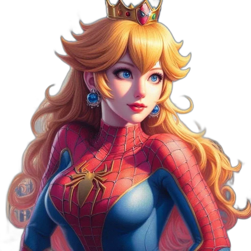 crown, dress, comic book art, fantasy art transparent PNG cut-out