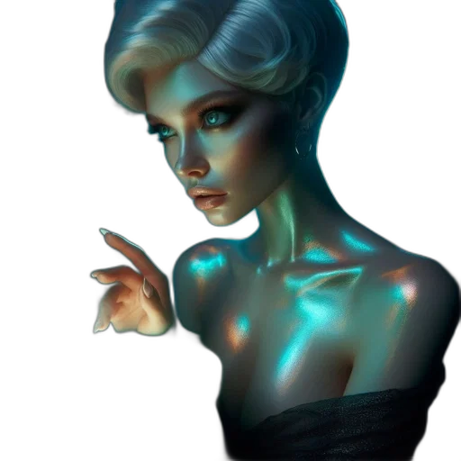 jewelry, robot, face, dress transparent PNG cut-out