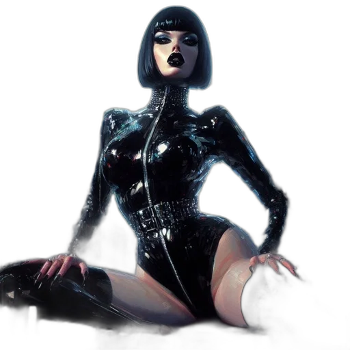 concept art, comic book art, cyberpunk, 3d render transparent PNG cut-out