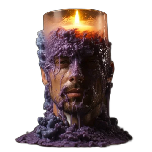 face, photorealistic, fire, man transparent PNG cut-out