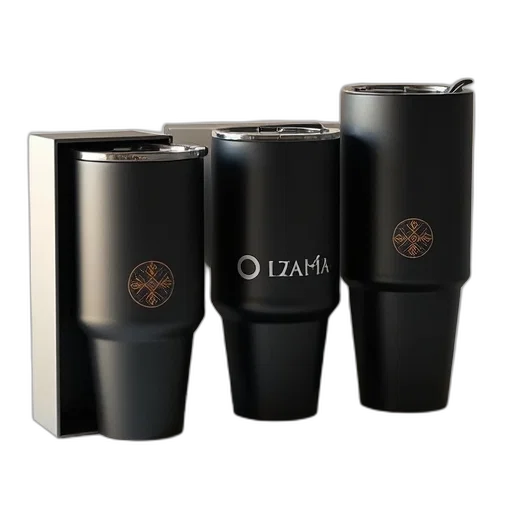 tumbler, set, includes, four transparent PNG cut-out