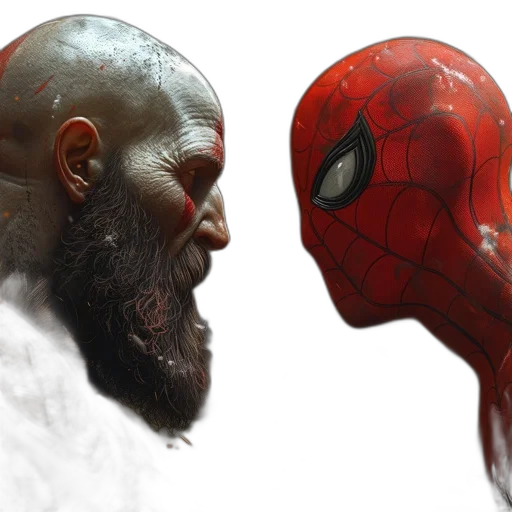 mask, concept art, comic book art, 3d render transparent PNG cut-out