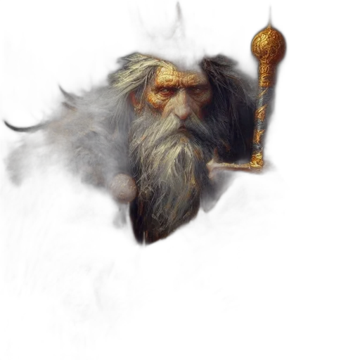 staff, sword, dragon, face transparent PNG cut-out