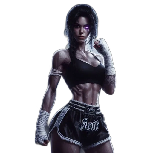 comic book art, concept art, fantasy art, cyberpunk transparent PNG cut-out