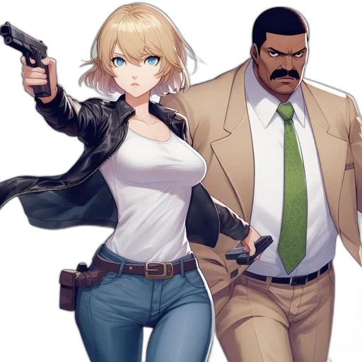 weapon, jacket, concept art, comic book art transparent PNG cut-out