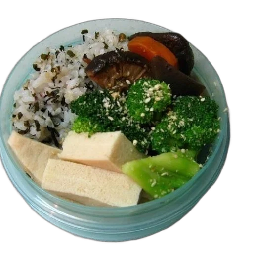 food, bowl, broccoli, tofu transparent PNG cut-out