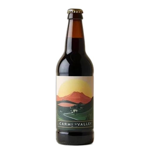 bottle, dark, beer, label transparent PNG cut-out