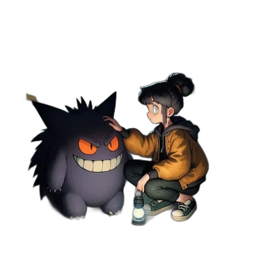 staff, creature, mask, jacket transparent PNG cut-out