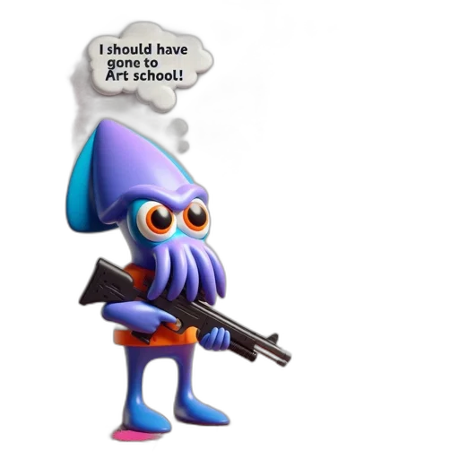 weapon, robot, staff, hat transparent PNG cut-out