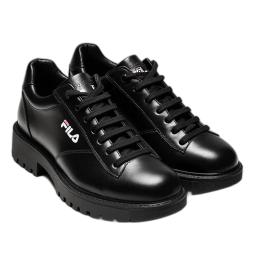 shoes, 3d render, pair, black transparent PNG cut-out