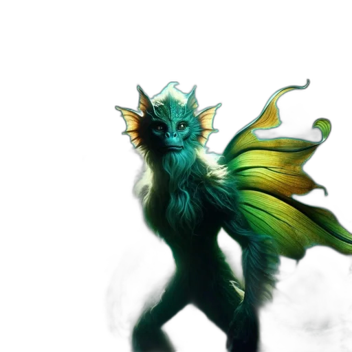 dragon, creature, staff, animal transparent PNG cut-out