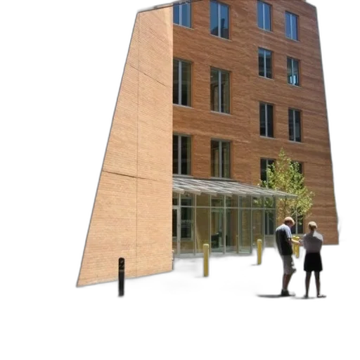 building, umbrella, 3d render, city street transparent PNG cut-out