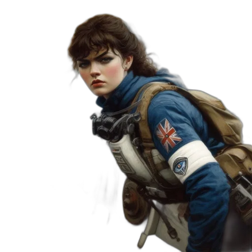 jacket, face, weapon, concept art transparent PNG cut-out