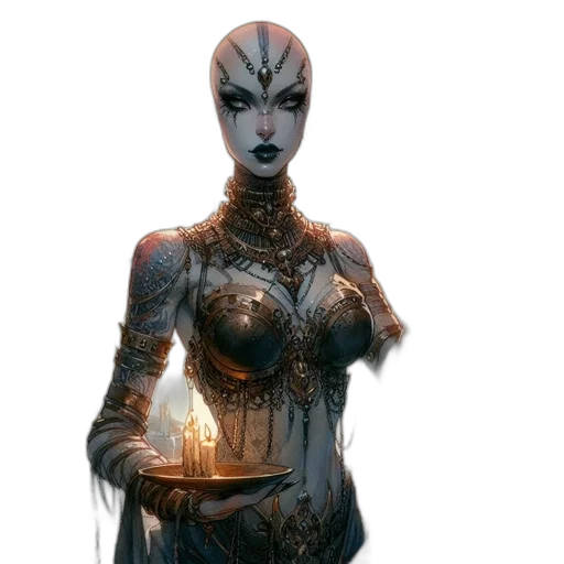 mask, jewelry, robot, staff transparent PNG cut-out