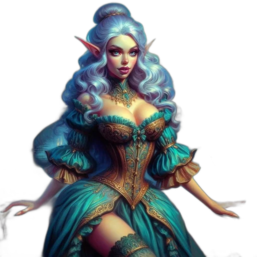 dress, fantasy art, concept art, pixel art transparent PNG cut-out