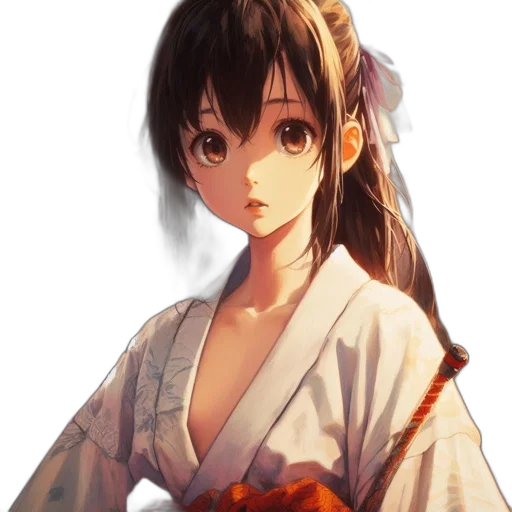 dress, staff, face, weapon transparent PNG cut-out