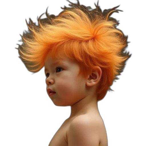 hair, crown, hat, creature transparent PNG cut-out