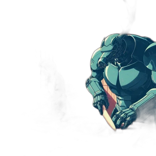 robot, mask, weapon, dragon transparent PNG cut-out