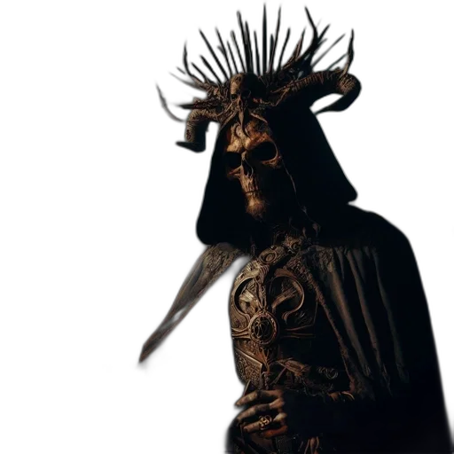 mask, staff, sword, crown transparent PNG cut-out