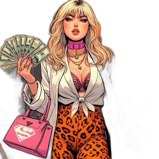 comic book art, concept art, cartoon, two transparent PNG cut-out
