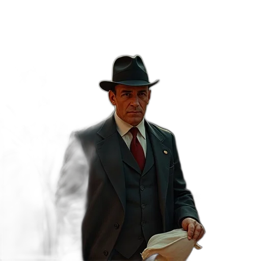 hat, staff, jacket, face transparent PNG cut-out