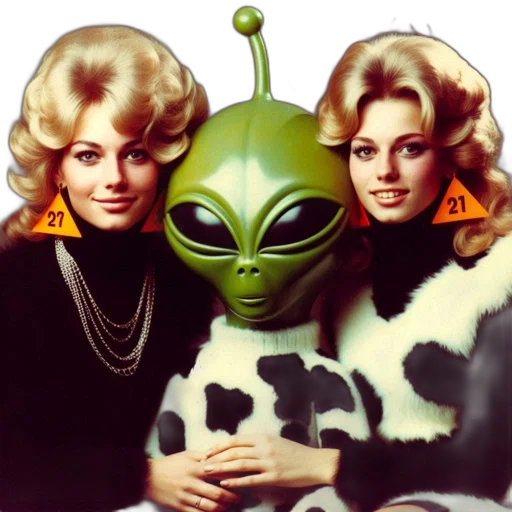 mask, outer space, two, women transparent PNG cut-out
