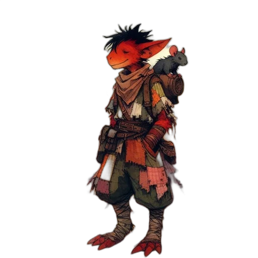 dragon, staff, creature, mask transparent PNG cut-out