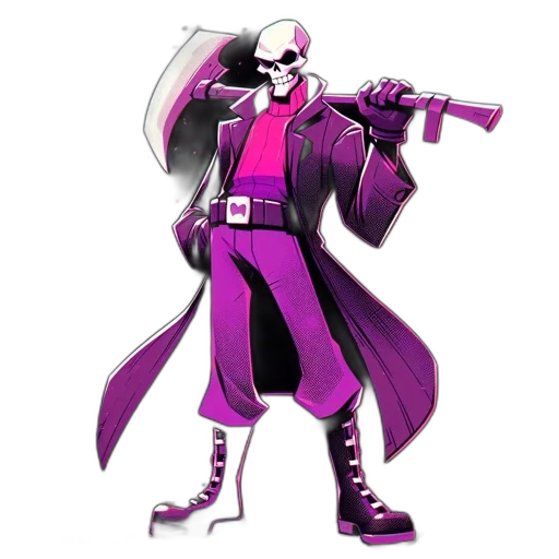 weapon, staff, jacket, mask transparent PNG cut-out