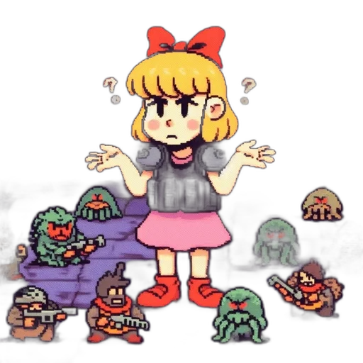 creature, dress, pixel art, concept art transparent PNG cut-out
