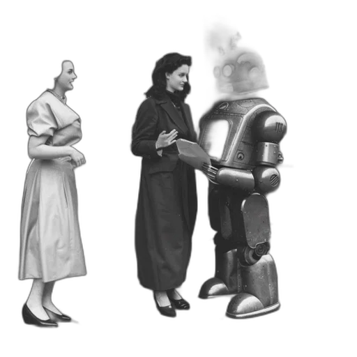 robot, dress, concept art, comic book art transparent PNG cut-out