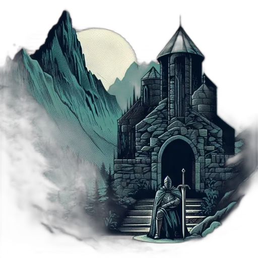 fantasy art, concept art, pixel art, watercolor transparent PNG cut-out