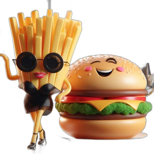 food, robot, animal, 3d render transparent PNG cut-out