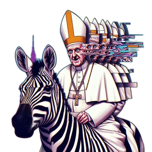 animal, vaporwave, concept art, pixel art transparent PNG cut-out