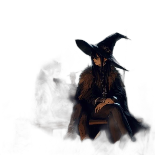 hat, mask, staff, jacket transparent PNG cut-out