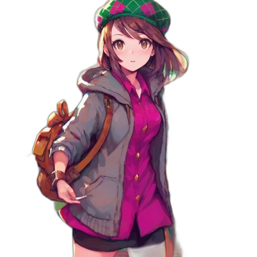 staff, jacket, hat, weapon transparent PNG cut-out