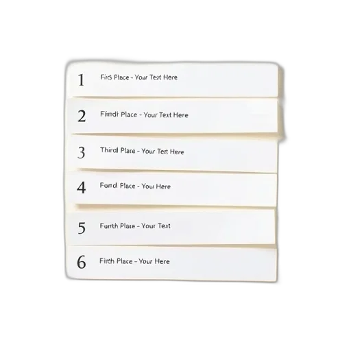 earth tones, list, five, items transparent PNG cut-out