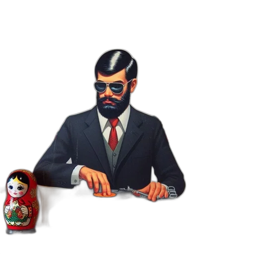 staff, robot, mask, jacket transparent PNG cut-out