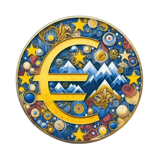 jewelry, fantasy art, golden, euro transparent PNG cut-out