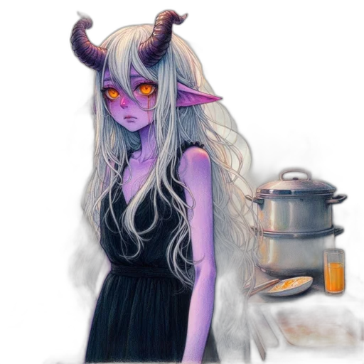 dragon, creature, mask, staff transparent PNG cut-out