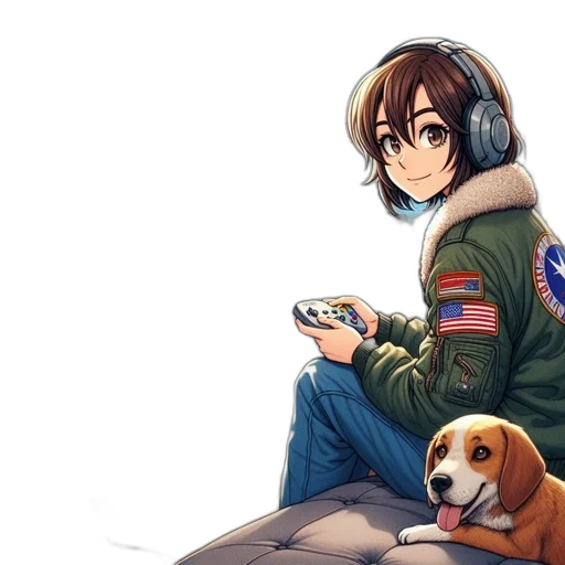 jacket, animal, weapon, pixel art transparent PNG cut-out