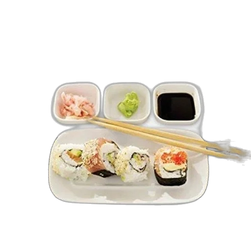 food, photorealistic, 3d render, sushi transparent PNG cut-out