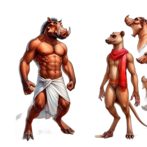 concept art, fantasy art, 3d render, comic book art transparent PNG cut-out