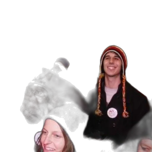 staff, face, hat, jacket transparent PNG cut-out