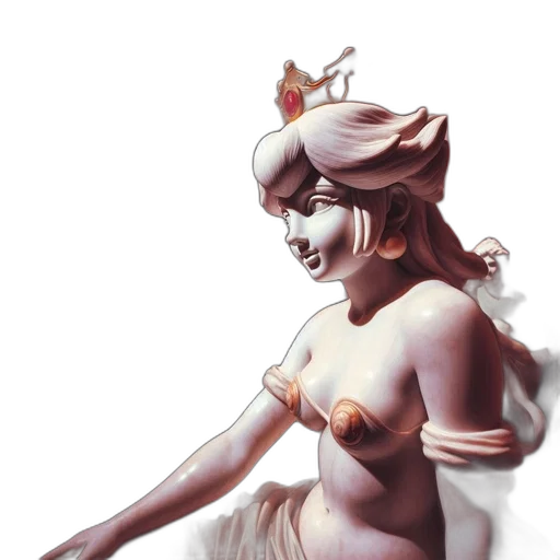 dress, crown, staff, concept art transparent PNG cut-out