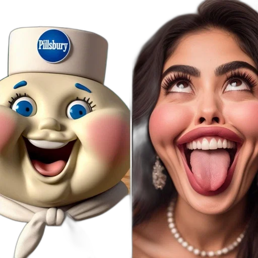 food, mask, face, photorealistic transparent PNG cut-out